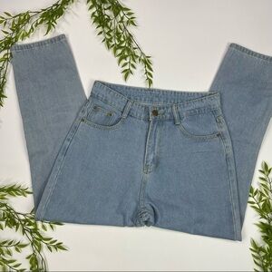SHEIN Sz S Light Washed Denim High Rise Mom Jeans Women’s